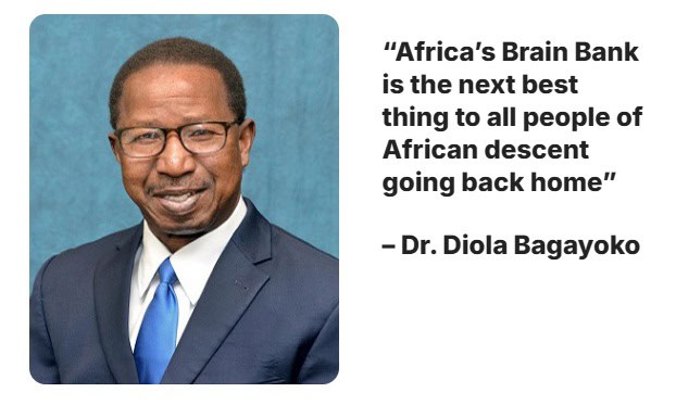 Prominent African leader advocating for Africa's Brain Bank to end brain drain.
