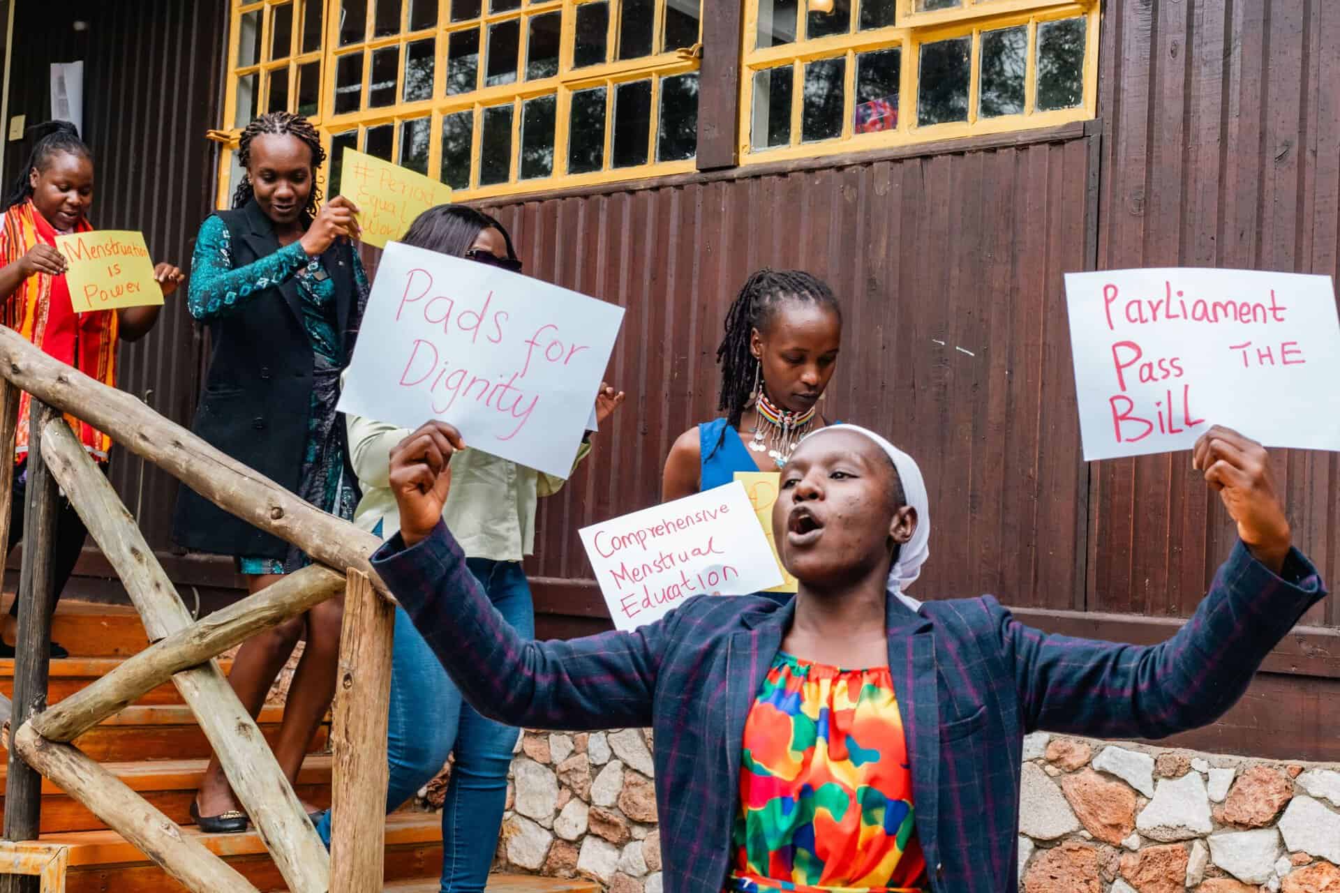 Accessible sanitary pads advocacy in Kenya.