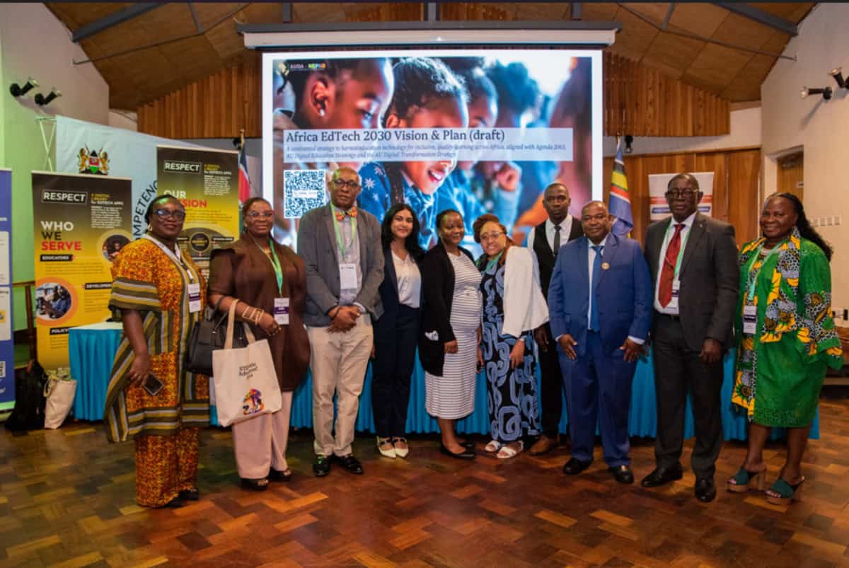 Group of professionals at AUDA-NEPAD Edtech 2030 vision event in Africa.