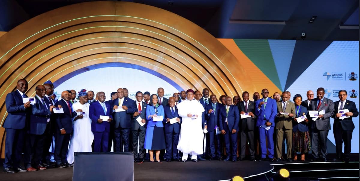 Group of officials and dignitaries at the PAPSS card launch in Africa.