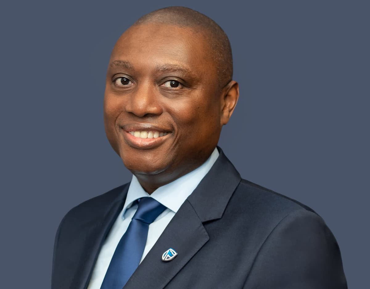 African businessman in formal suit, symbolizing economic growth and leadership.