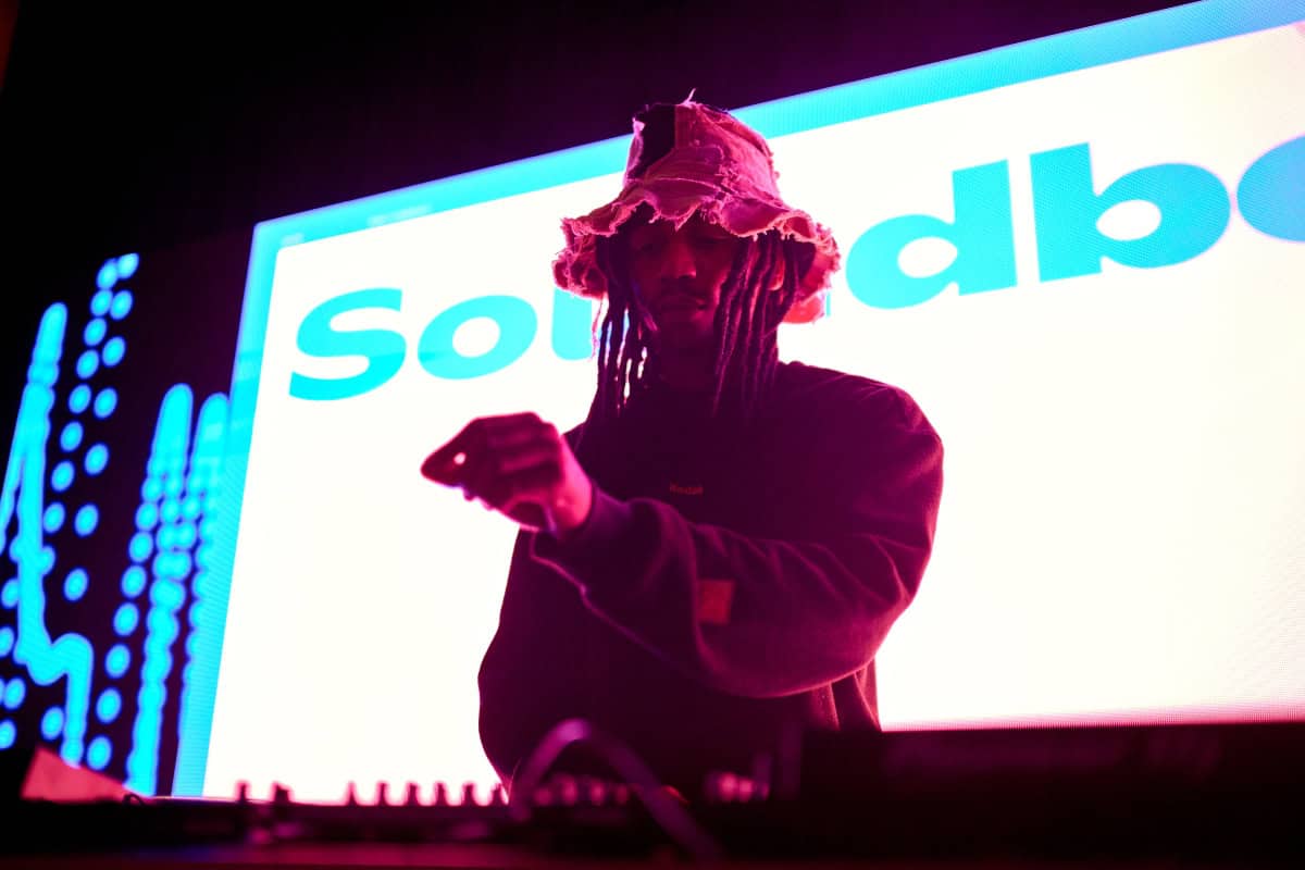 DJ performing at Africa.com with Spotify RADAR Africa branding in the background.