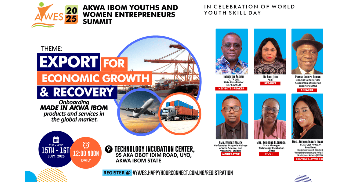 Empowering Akwa Ibom entrepreneurs for global markets at AYWES 2025 event.
