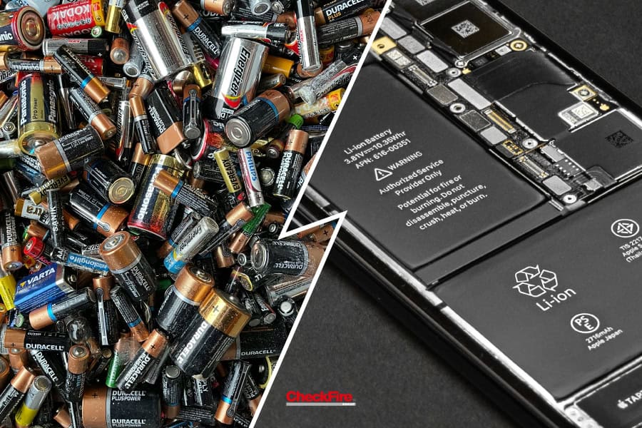 Recycled batteries and a smartphone battery management system.