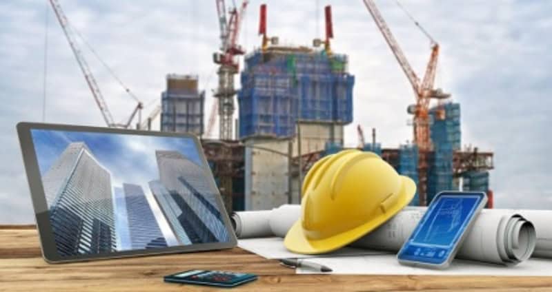 AI-driven construction technology for sustainable engineering and smart building development.