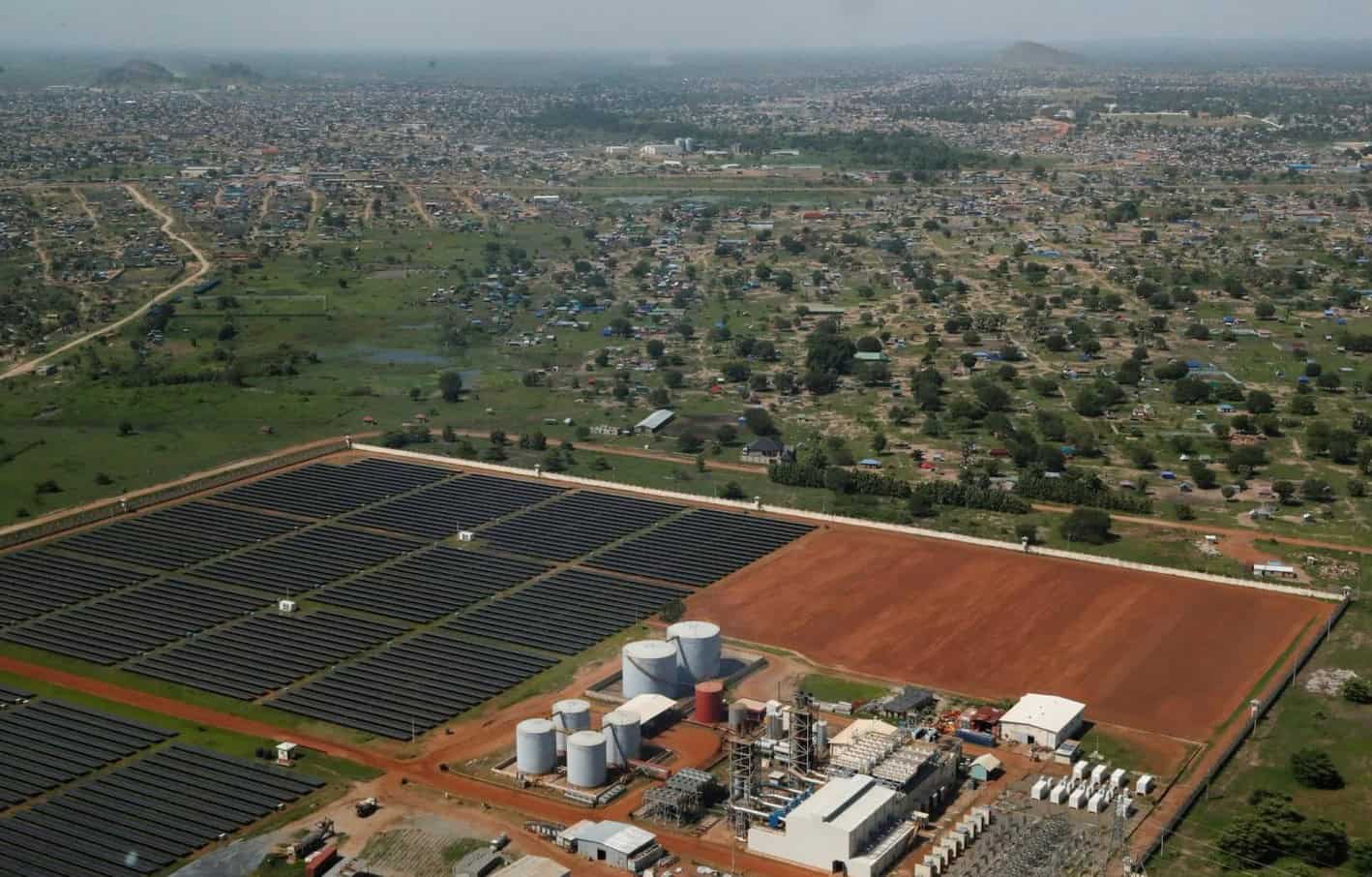 Solar energy and agriculture in Africa's landscape.