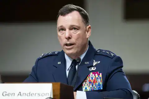 US general speaking about US-Nigeria security cooperation and human rights.