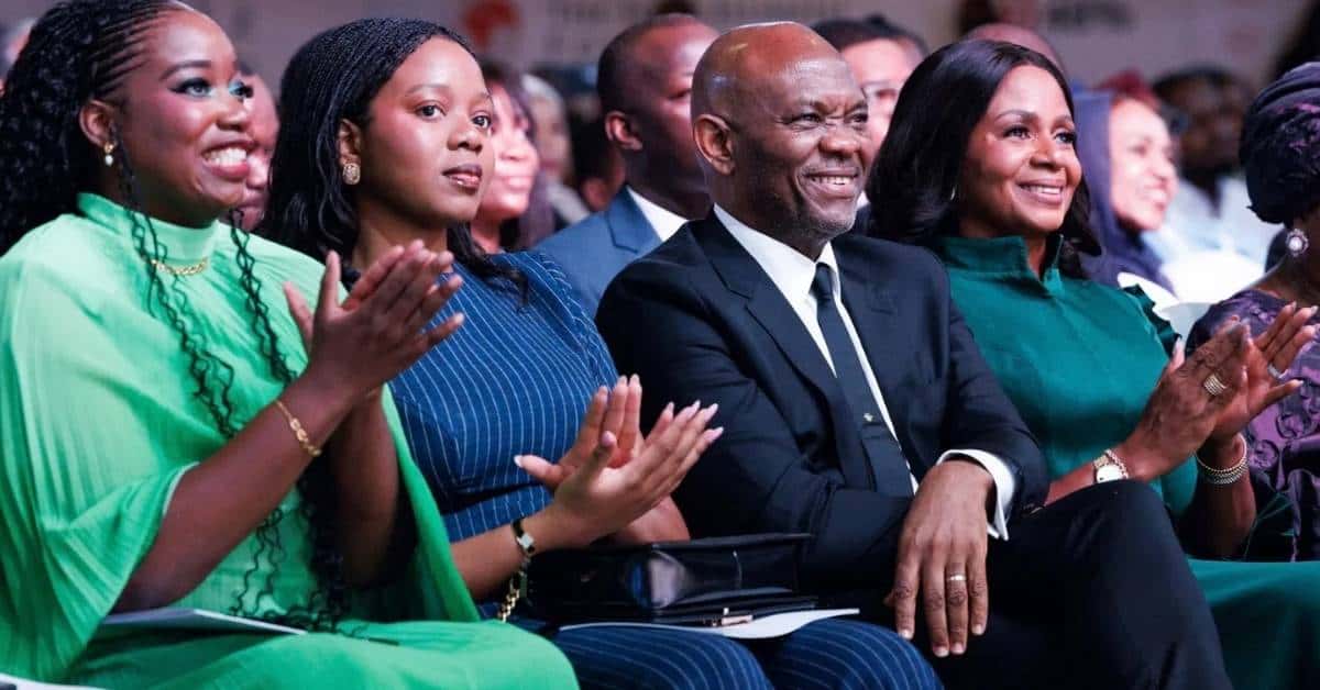 Nigerian entrepreneurs at a business event, supporting youth innovation.