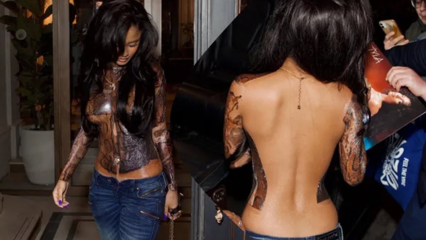 Tyla stuns at Paris Fashion Week with “tattoo top”