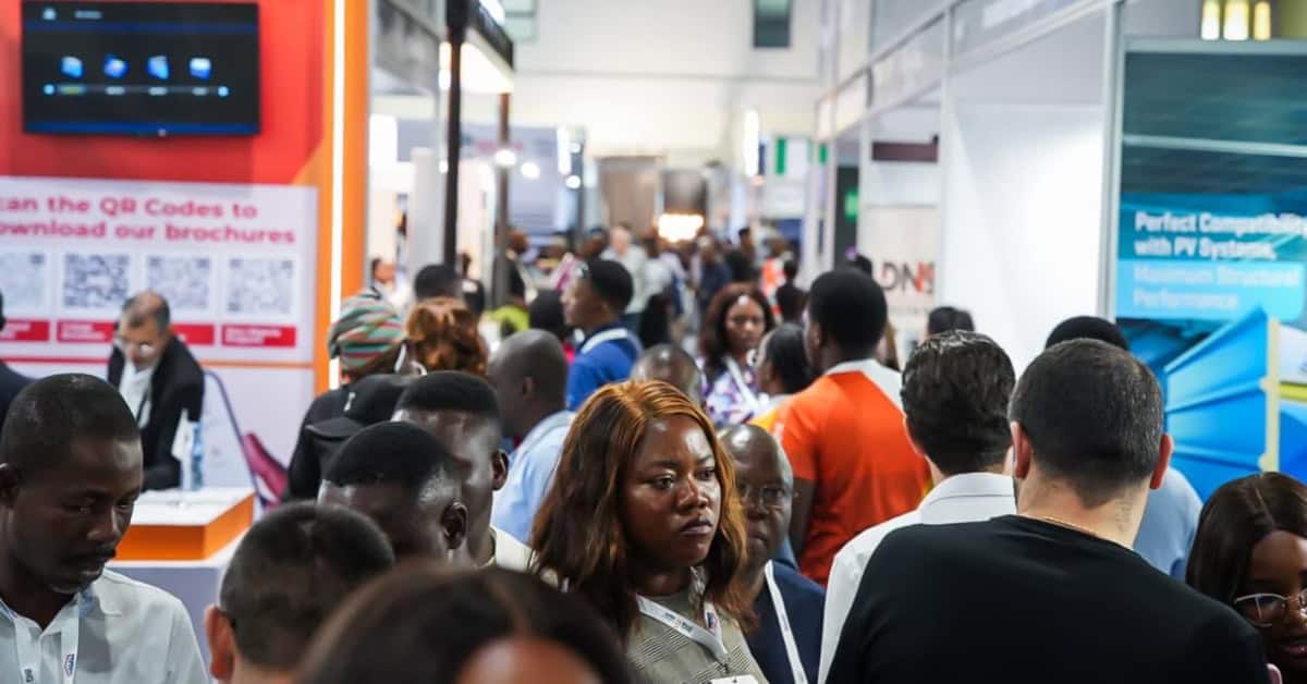 Attendees at the West Africa Infrastructure Expo discussing Nigeria’s infrastructure sector.