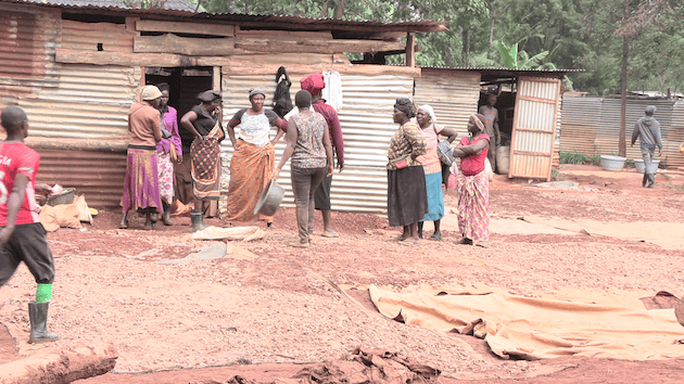 Women miners gather at a gold processing site in Bushiangala, Ikolomani, Kakamega County, Kenya. Credit: Chemtai Kirui/IPS