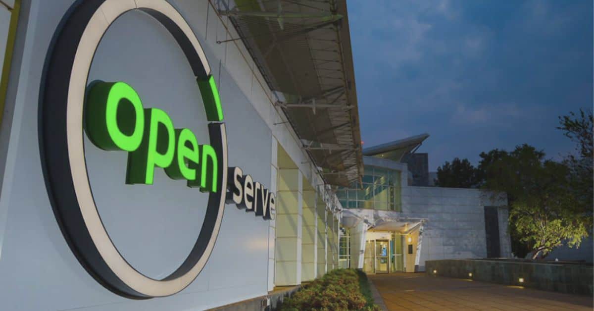 Modern open service center with vibrant signage and welcoming entrance.