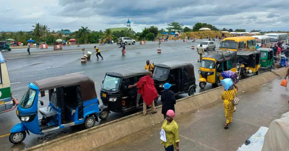 Three-wheeled tuk-tuks in Tanzania powered by CNG fuel.