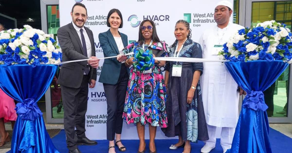 Officials at the West Africa Infrastructure Expo and HVACR Nigeria opening in Lagos.