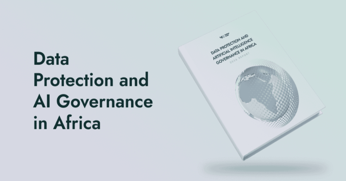 Cover of the 2026 report on data protection and AI governance in Africa.
