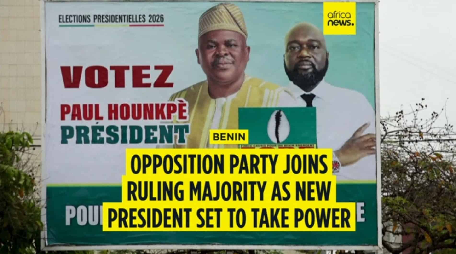 Campaign poster of Paul Hounkpè running for President of Benin in 2026.