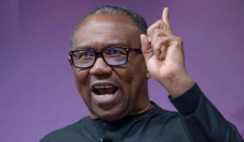 Nigerian opposition leader passionately addressing political issues.