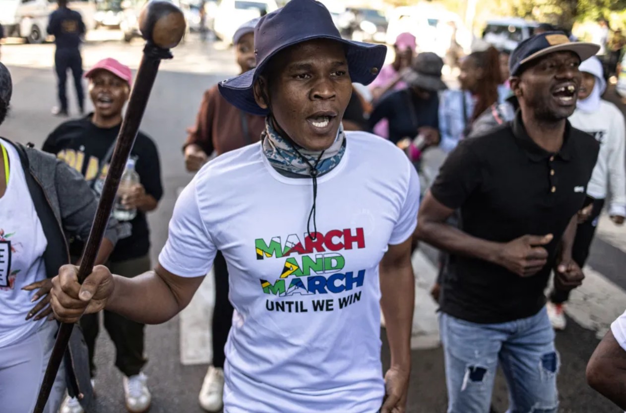 Repatriation march in Nigeria supporting citizens returning from South Africa.