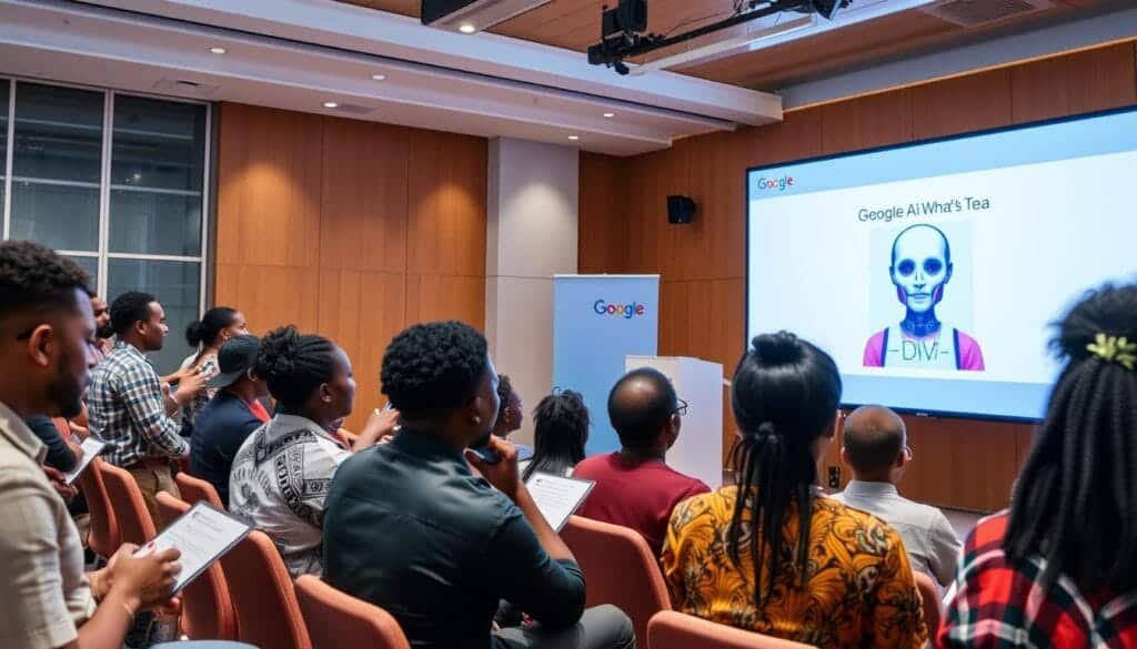 Nigerian creators at Google's What's Tea event learning about AI tools