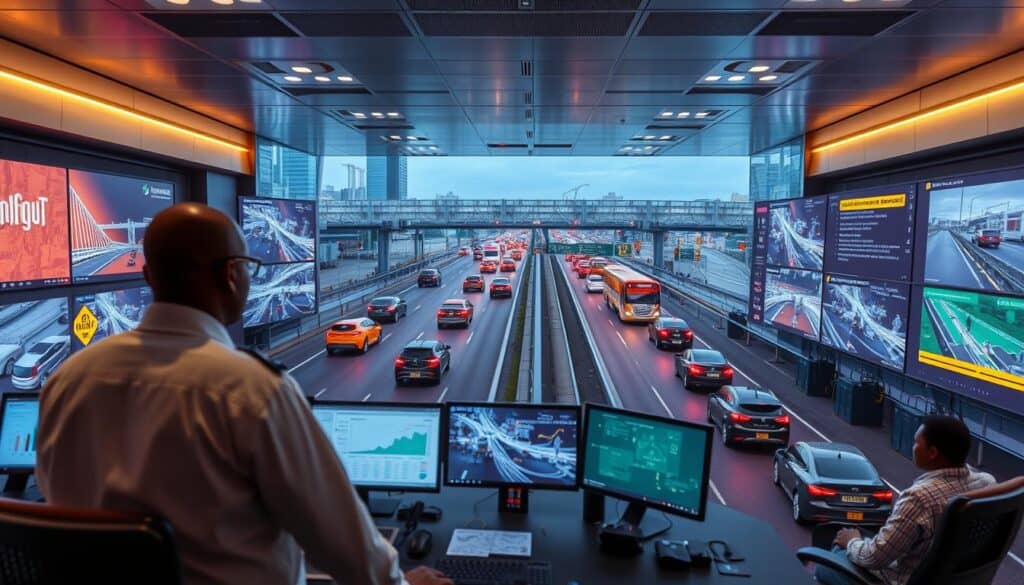 AI traffic management system monitoring and analyzing traffic flow in Lagos, Nigeria