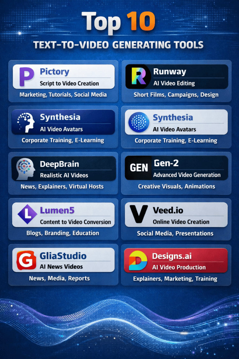 Top 10 Amazing Text-to-Video Generating Tools-Free and Paid