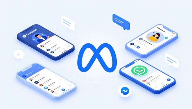 What is Meta AI digital assistant interface showing across multiple Meta platforms