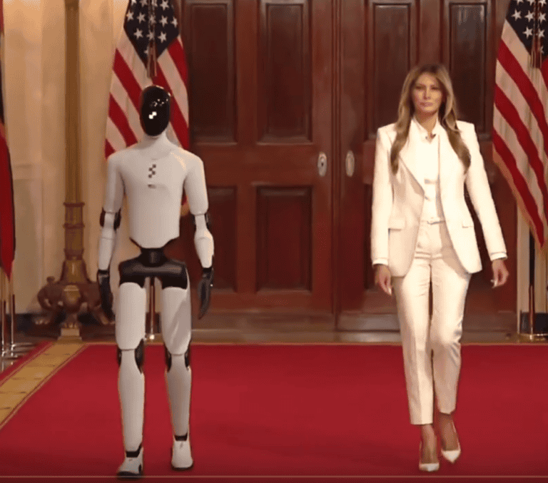 Melania Trump highlights the role of AI in education, using a hypothetical “Plato” robot teacher to illustrate how artificial intelligence could shape future learning systems.