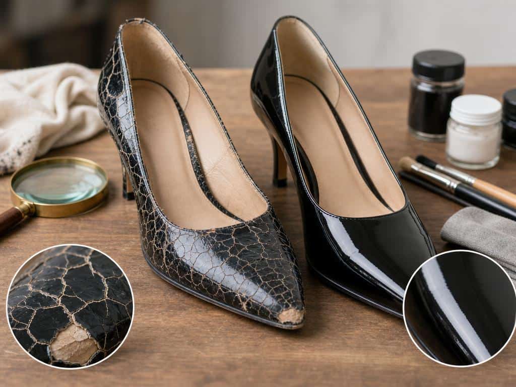 réparer chaussures vernies craquelées