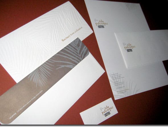Stationery collection for Isla Palenque Eco Resort in Panama.