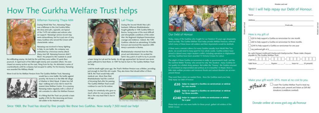 Direct mail insert with attached envelope, interior..