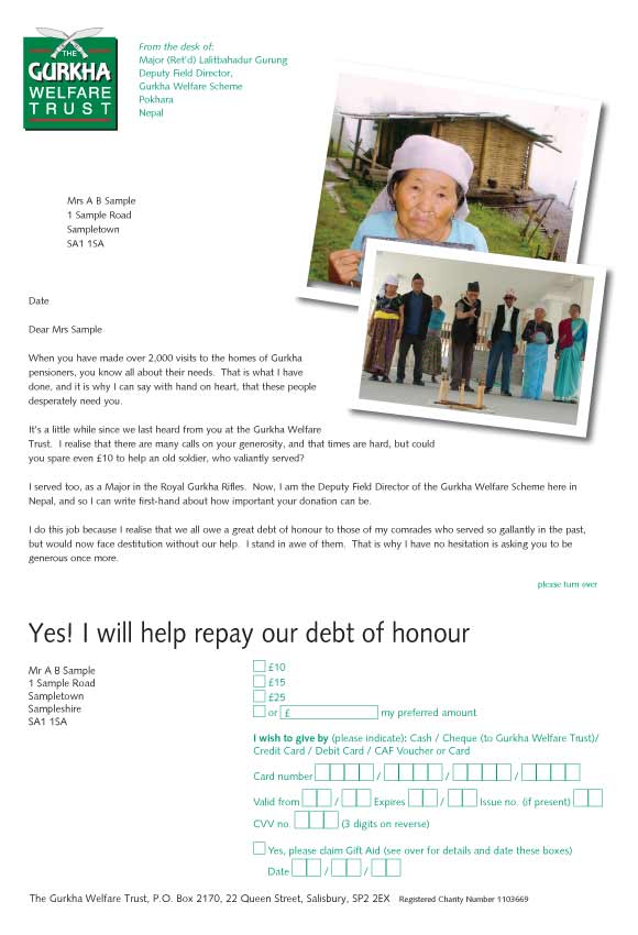 Appeal letter, side 1.