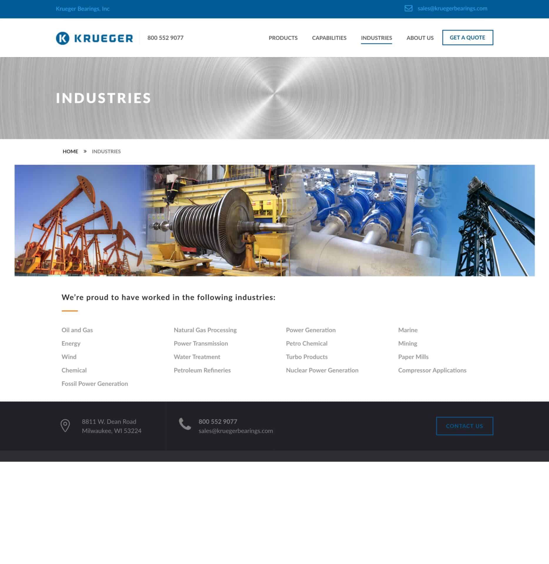 Industry listing page.
