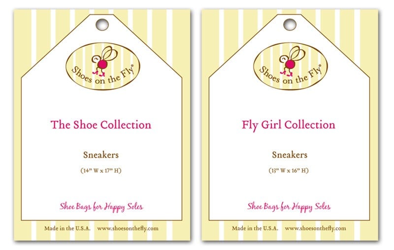 Shoes on the Fly - branded tags