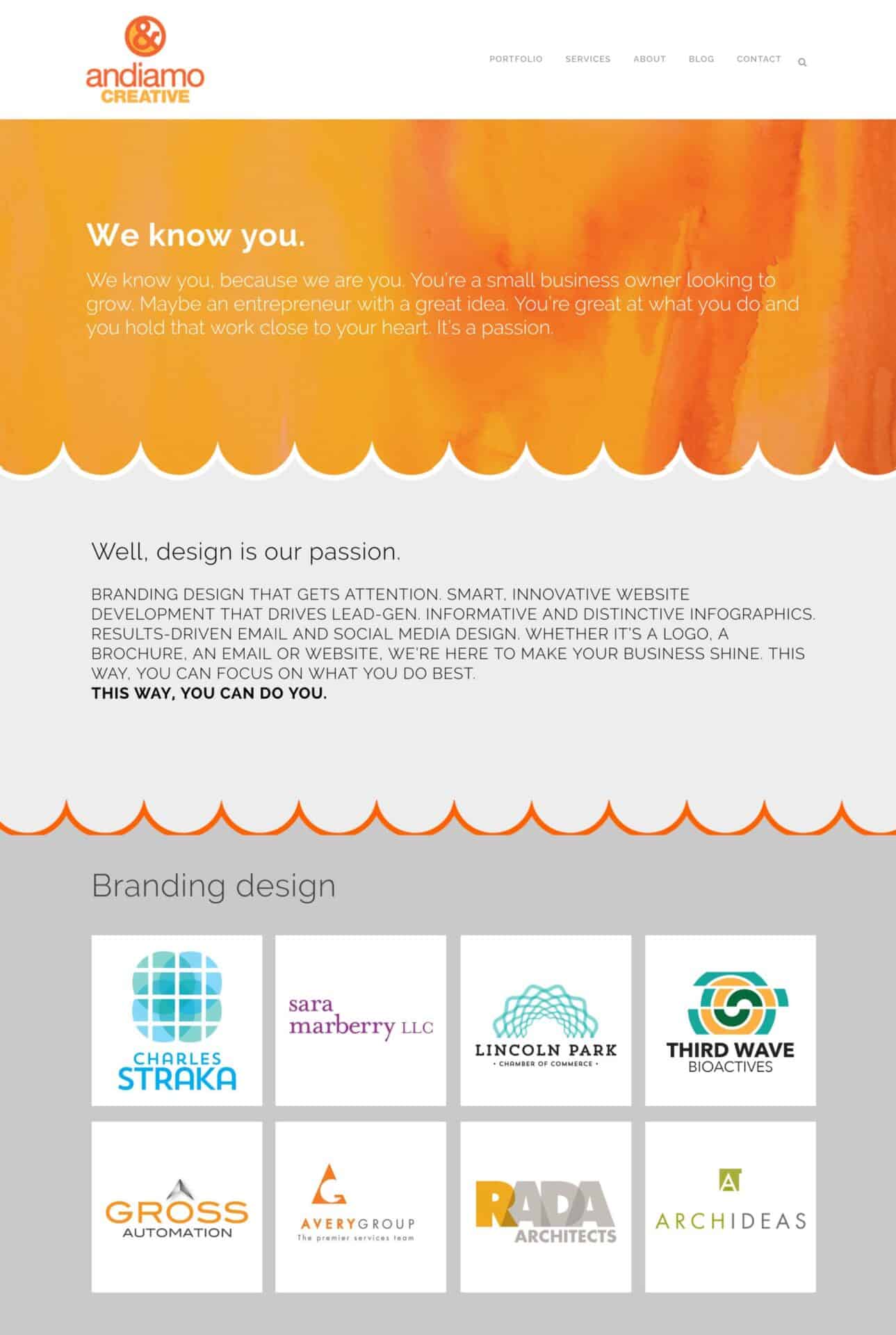 Home page design.