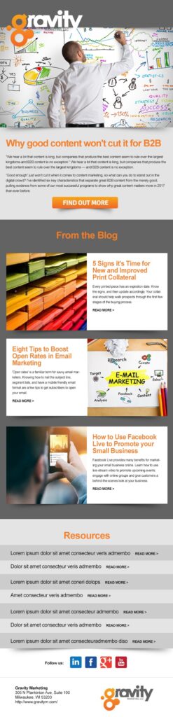ePublication newsletter design.