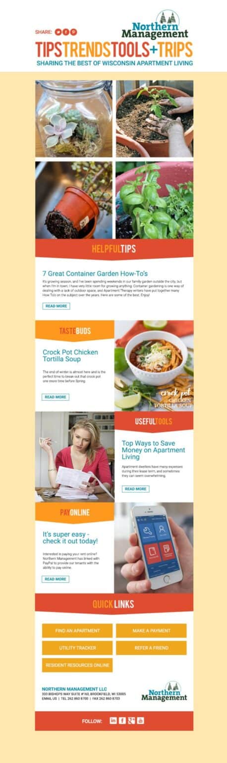 Northern Management ePublication template design
