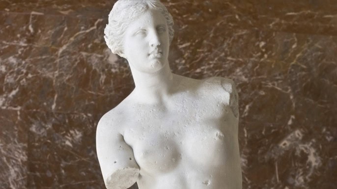 The Venus de Milo, marble sculpture, woman with no arms.