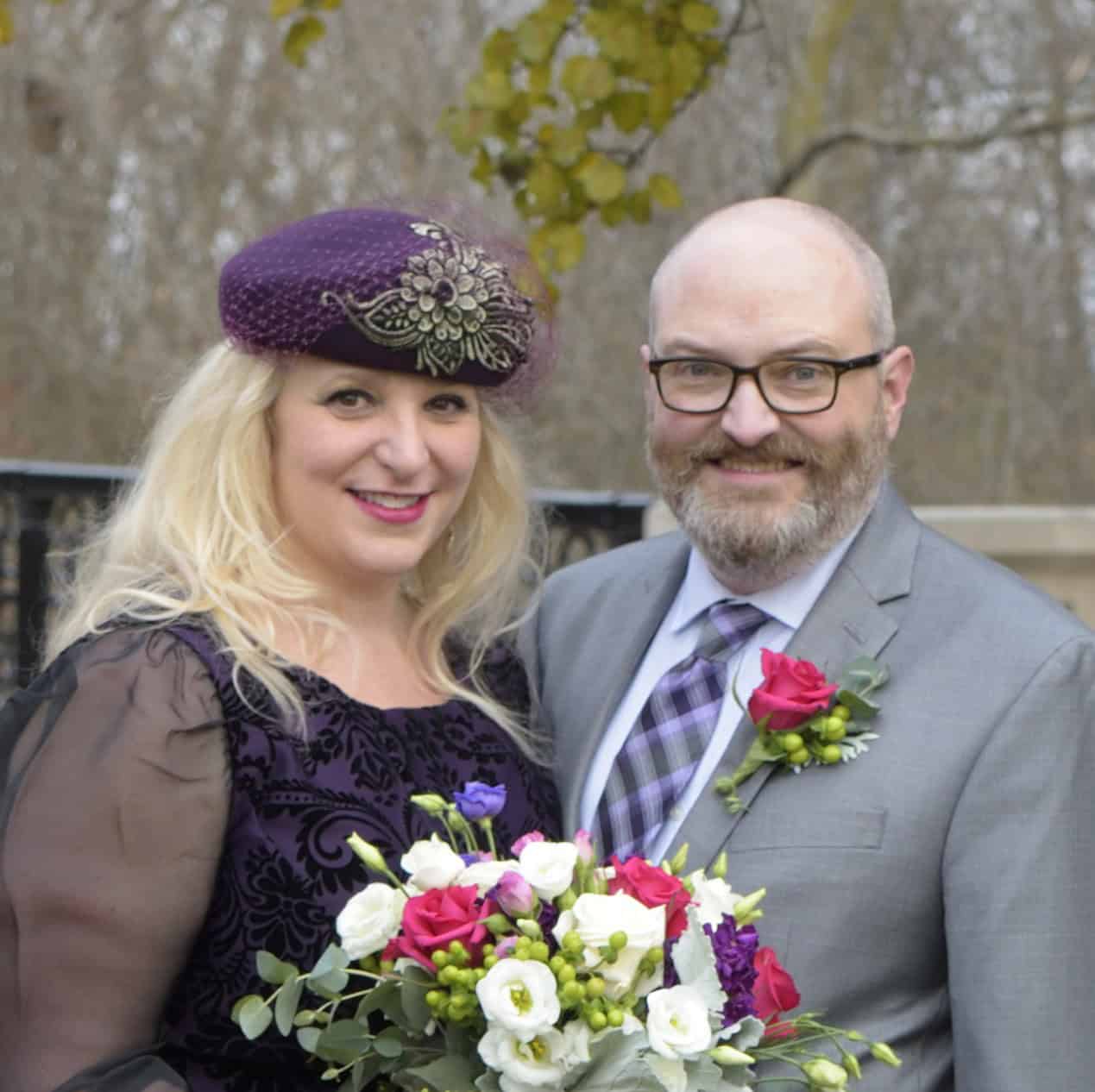 Wedding photo of Rochelle and John Carr.