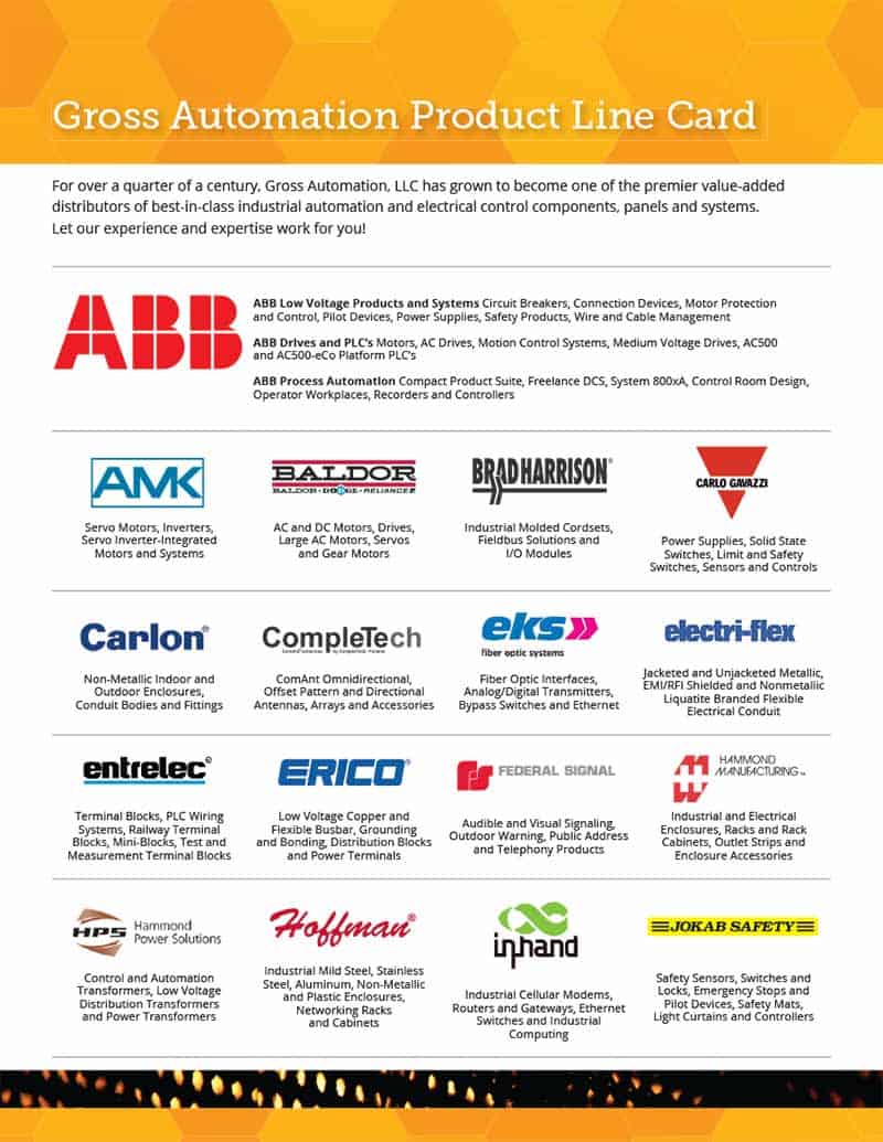 Flyer promoting product line, front side.