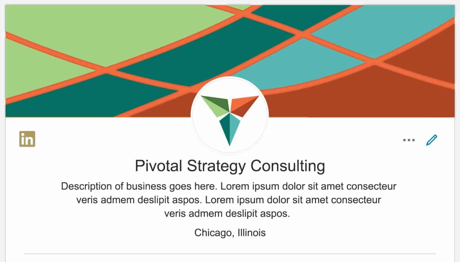 LinkedIn cover image and profile pic.