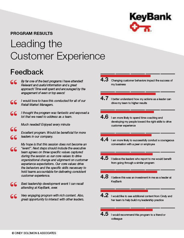 Evaluation results, Keybank.