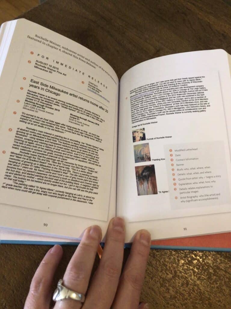 Open to the page featuring my work.