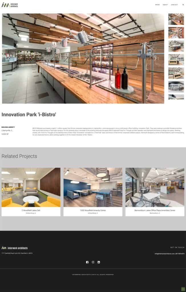 Interwork Architects website, project detail page.