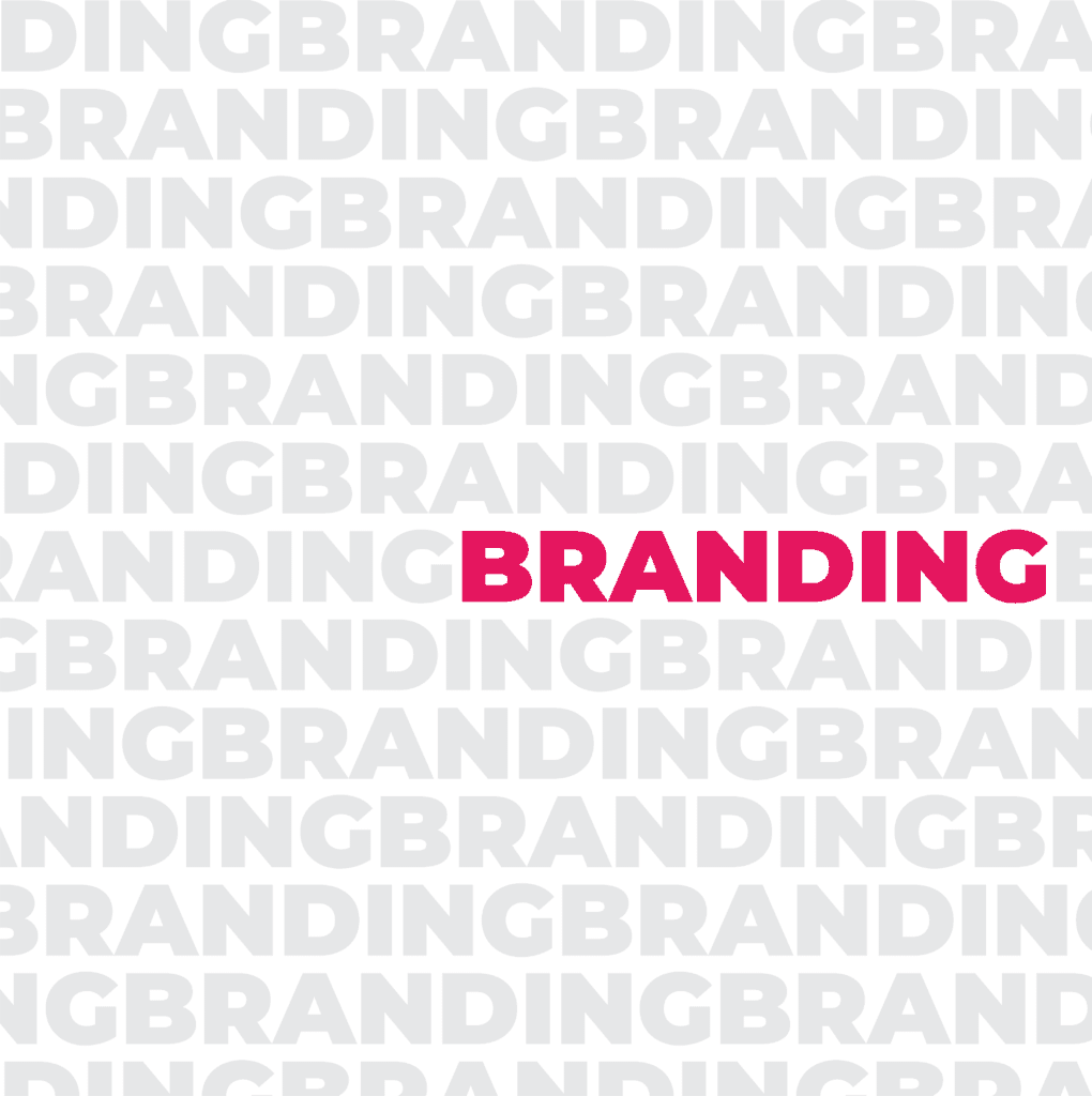 Repeating pattern using the word, Branding.