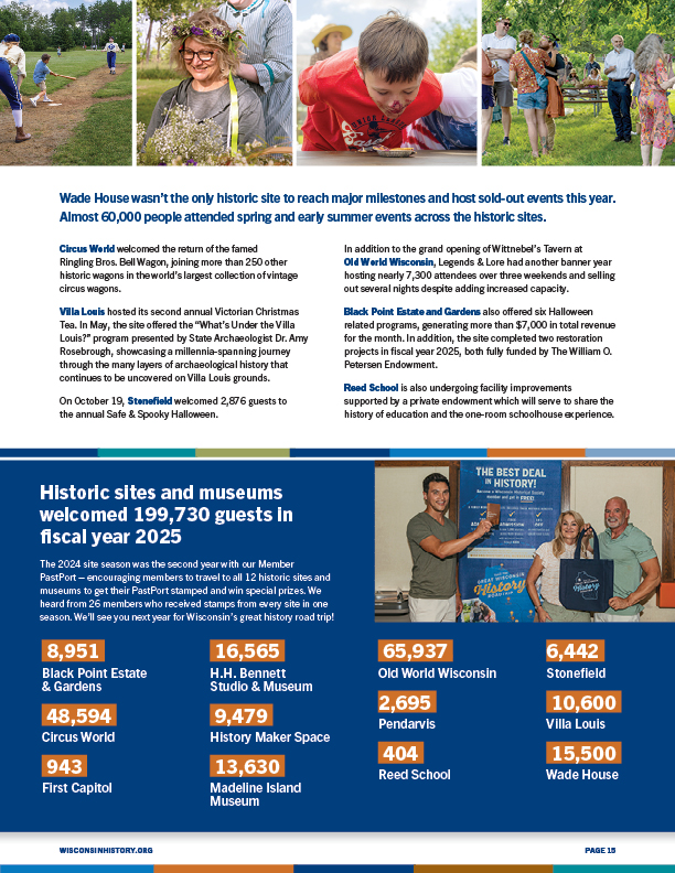 Page 15 - Historic sites and museums welcomed 199,730 guests in fiscal year 2025.