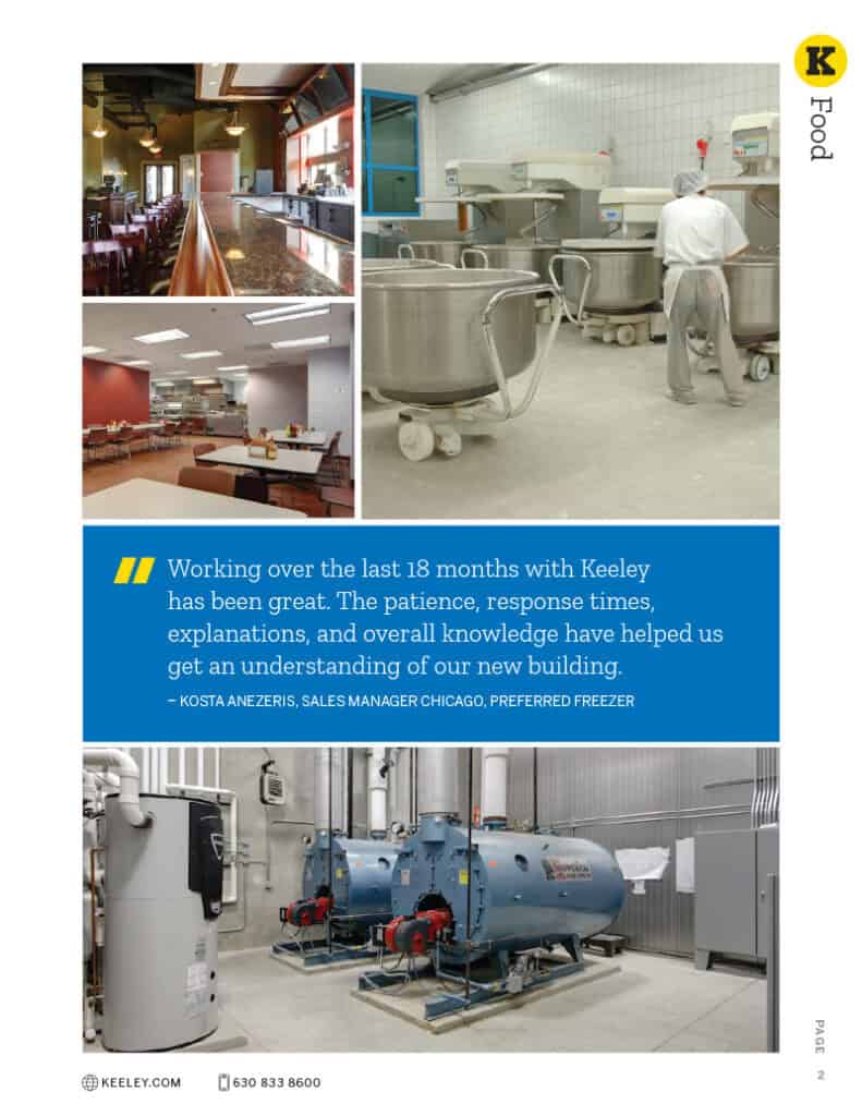 Images and testimonial.