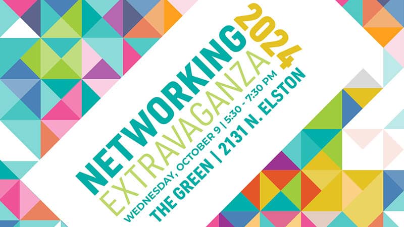 Mobile banner ad promoting annual networking party.