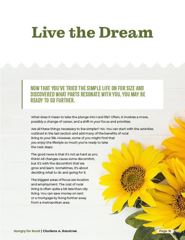 Live The Dream chapter featuring more sunflowers and a decorative border.