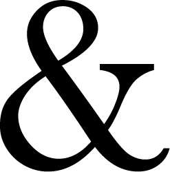 Ampersand in Baskerville font.