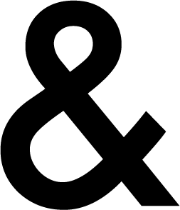 Ampersand in Futura font.